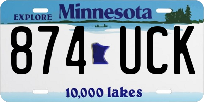 MN license plate 874UCK