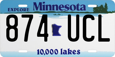 MN license plate 874UCL