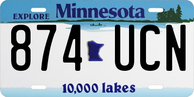 MN license plate 874UCN