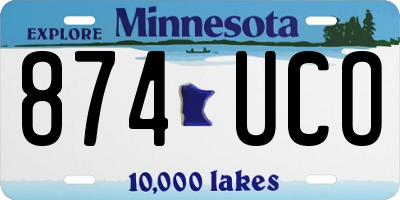 MN license plate 874UCO