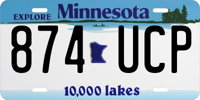 MN license plate 874UCP