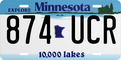 MN license plate 874UCR