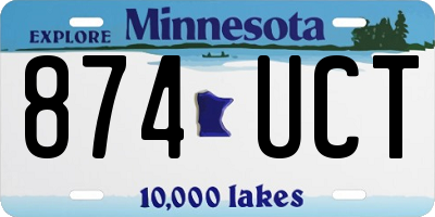 MN license plate 874UCT