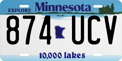 MN license plate 874UCV