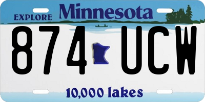 MN license plate 874UCW