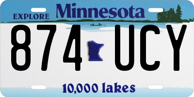 MN license plate 874UCY