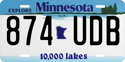 MN license plate 874UDB