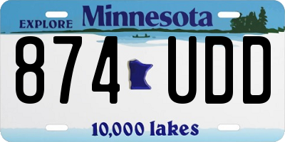 MN license plate 874UDD