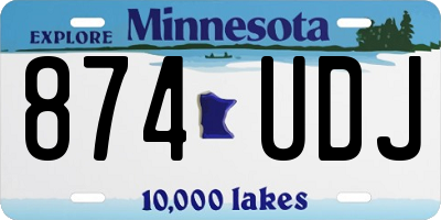 MN license plate 874UDJ