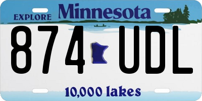 MN license plate 874UDL