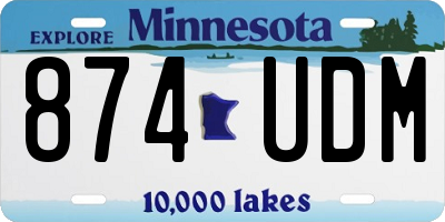 MN license plate 874UDM