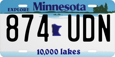 MN license plate 874UDN