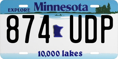 MN license plate 874UDP