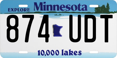 MN license plate 874UDT