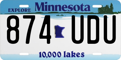 MN license plate 874UDU