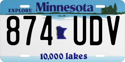 MN license plate 874UDV