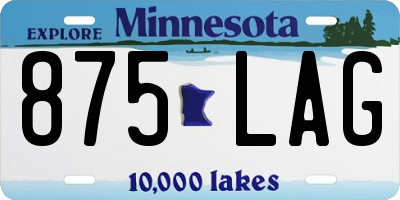 MN license plate 875LAG