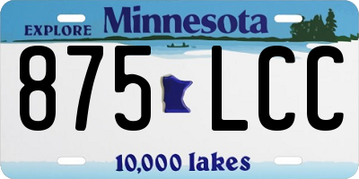 MN license plate 875LCC