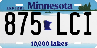 MN license plate 875LCI