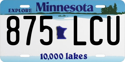 MN license plate 875LCU
