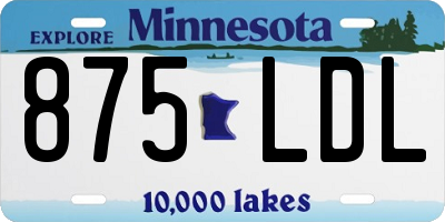MN license plate 875LDL