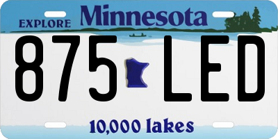 MN license plate 875LED