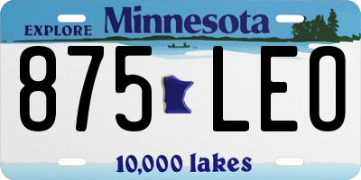 MN license plate 875LEO