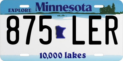 MN license plate 875LER