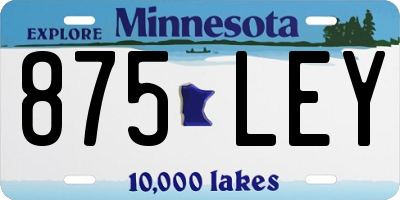 MN license plate 875LEY