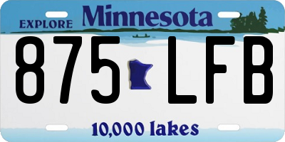 MN license plate 875LFB