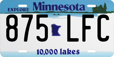 MN license plate 875LFC