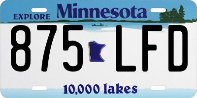 MN license plate 875LFD