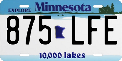 MN license plate 875LFE