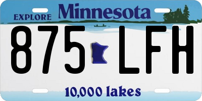 MN license plate 875LFH