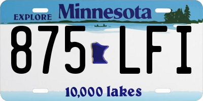 MN license plate 875LFI