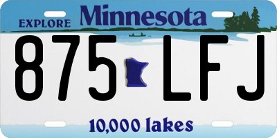 MN license plate 875LFJ
