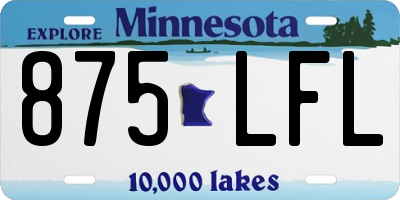 MN license plate 875LFL