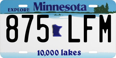 MN license plate 875LFM