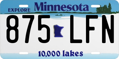 MN license plate 875LFN