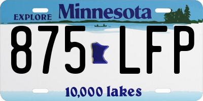 MN license plate 875LFP