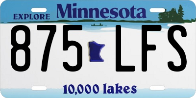 MN license plate 875LFS