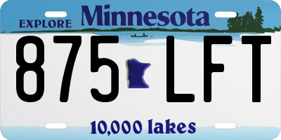 MN license plate 875LFT