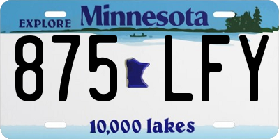 MN license plate 875LFY