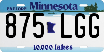 MN license plate 875LGG