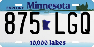 MN license plate 875LGQ