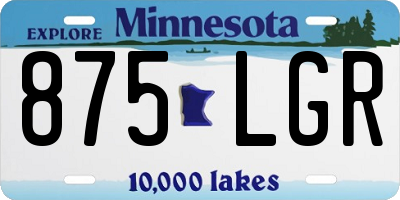 MN license plate 875LGR