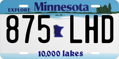 MN license plate 875LHD
