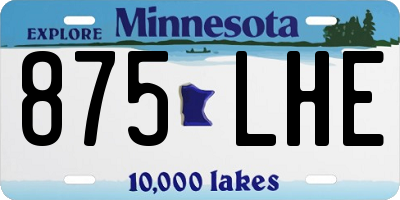 MN license plate 875LHE
