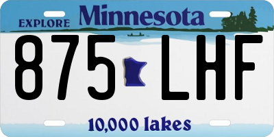 MN license plate 875LHF