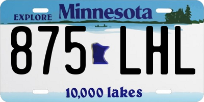 MN license plate 875LHL
